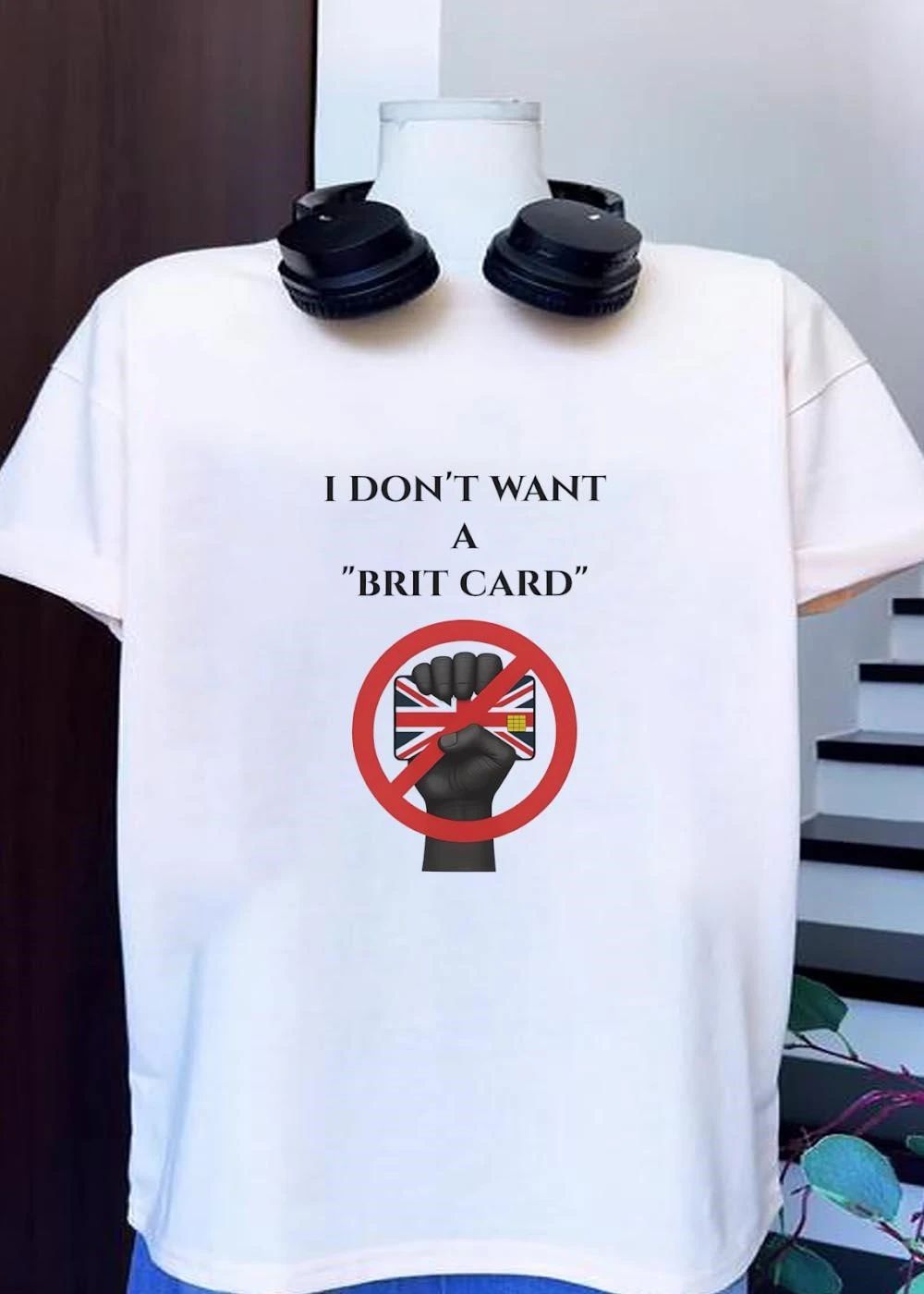 I Don't Want A 'Brit Card' Union Jack Credit - Adult & Kids T-Shirts, Sweatshirts & Hoodies apparel design preview 1