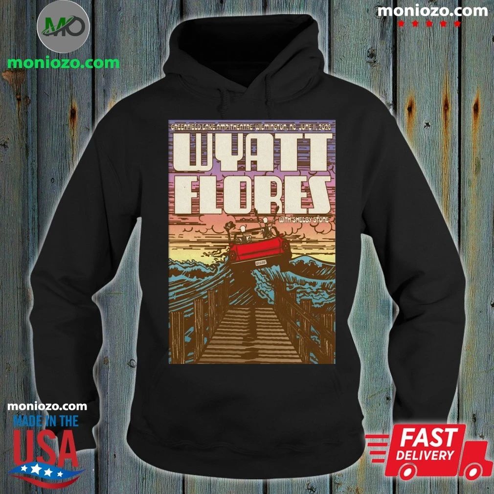 Original Wyatt Flores Wilmington NC Tour On June 11 - Adult & Kids T-Shirts, Sweatshirts & Hoodies apparel design preview 2