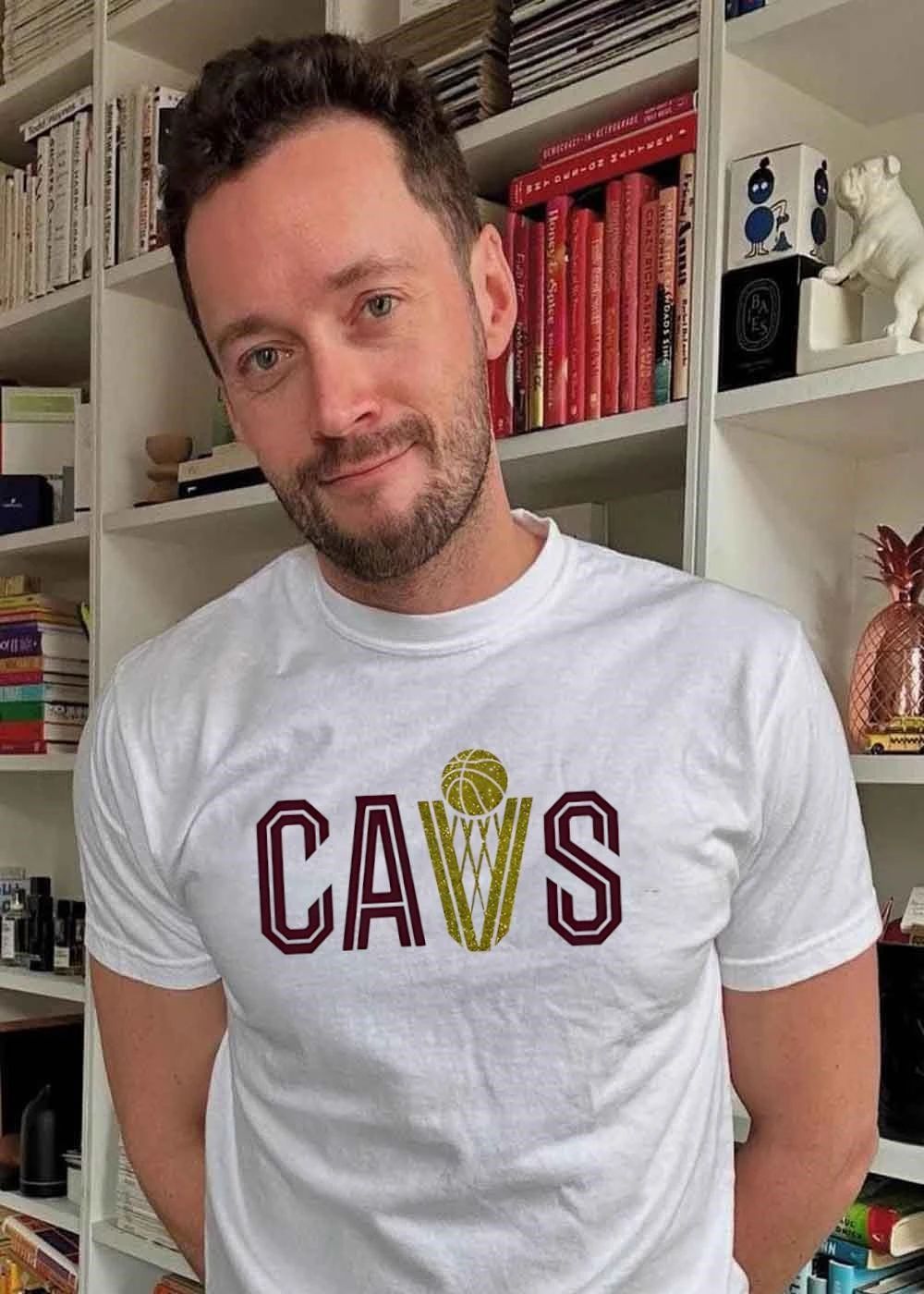 CAVS Basketball Gold Glitter Trophy Net - Adult & Kids T-Shirts, Sweatshirts & Hoodies apparel design preview 2