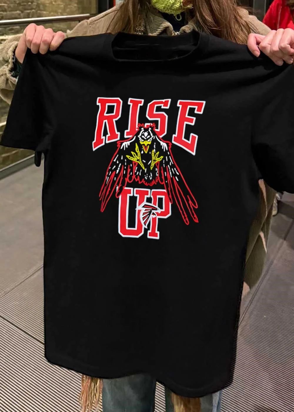 Rise Up Atlanta Football Team Logo Mascot - Adult & Kids T-Shirts, Sweatshirts & Hoodies apparel design preview 2