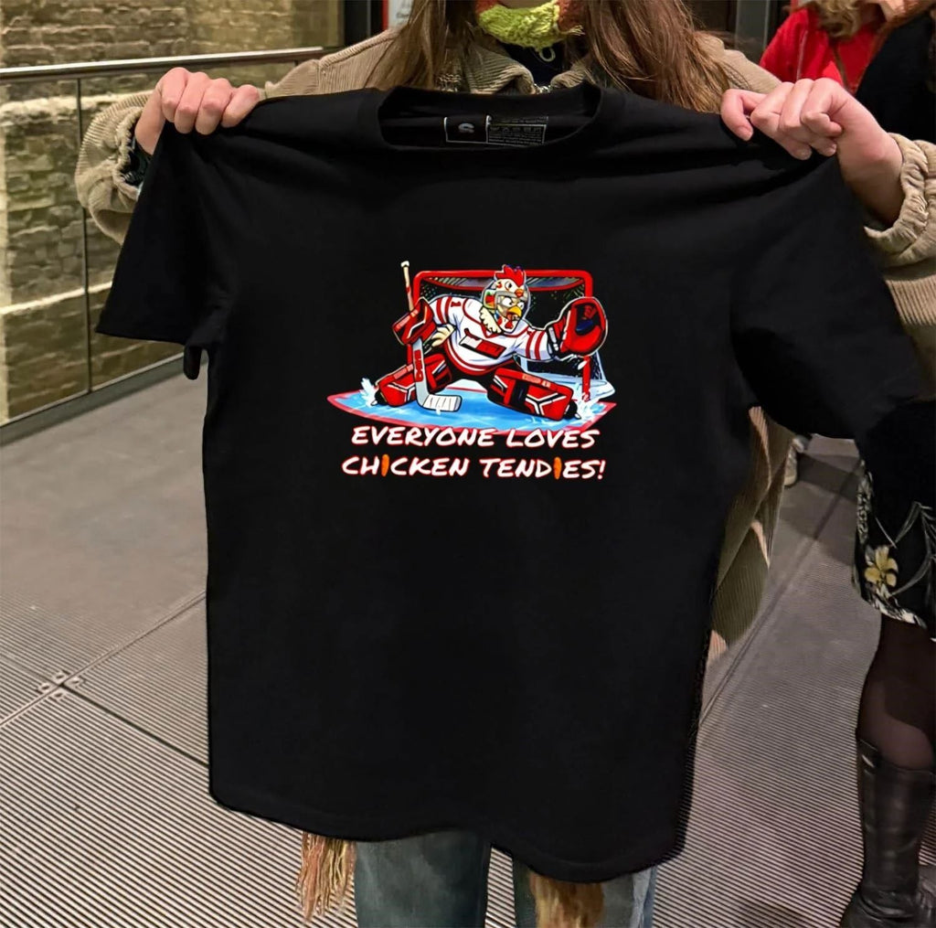 Everyone Loves Chicken Tendies hockey - Adult & Kids T-Shirts, Sweatshirts & Hoodies apparel design preview 2