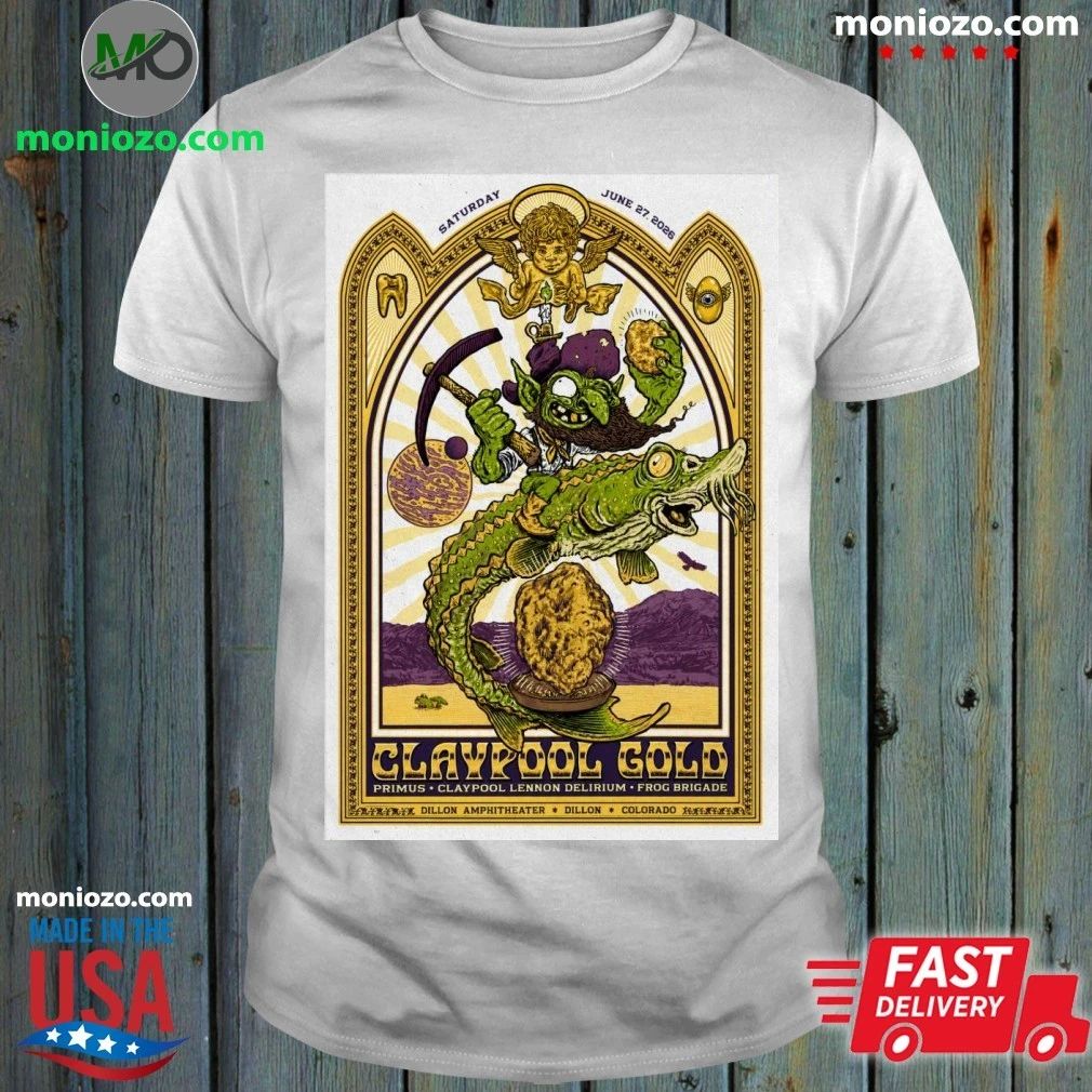 Primus At Dillon Amphitheater On June 27 2026 Poster - Adult & Kids T-Shirts, Sweatshirts & Hoodies apparel design preview 1