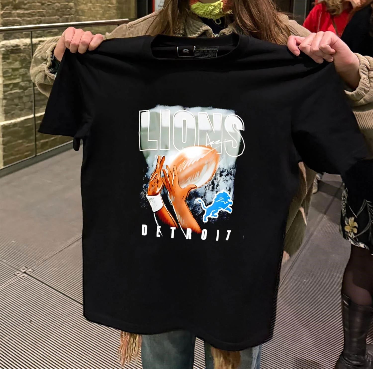 Detroit Lions Chrome Flea Market - Adult & Kids T-Shirts, Sweatshirts & Hoodies apparel design preview 2