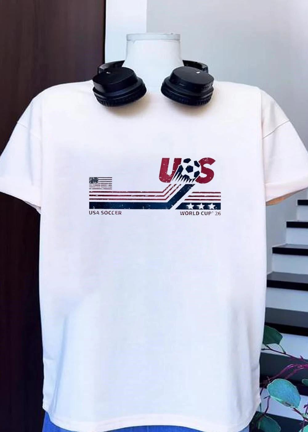 USA Soccer World Cup 2026 American Flag - Adult & Kids T-Shirts, Sweatshirts & Hoodies apparel design preview 1