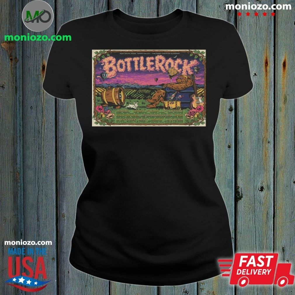 Original BottleRock Napa Valley Festival 2026 Poster - Adult & Kids T-Shirts, Sweatshirts & Hoodies apparel design preview 1