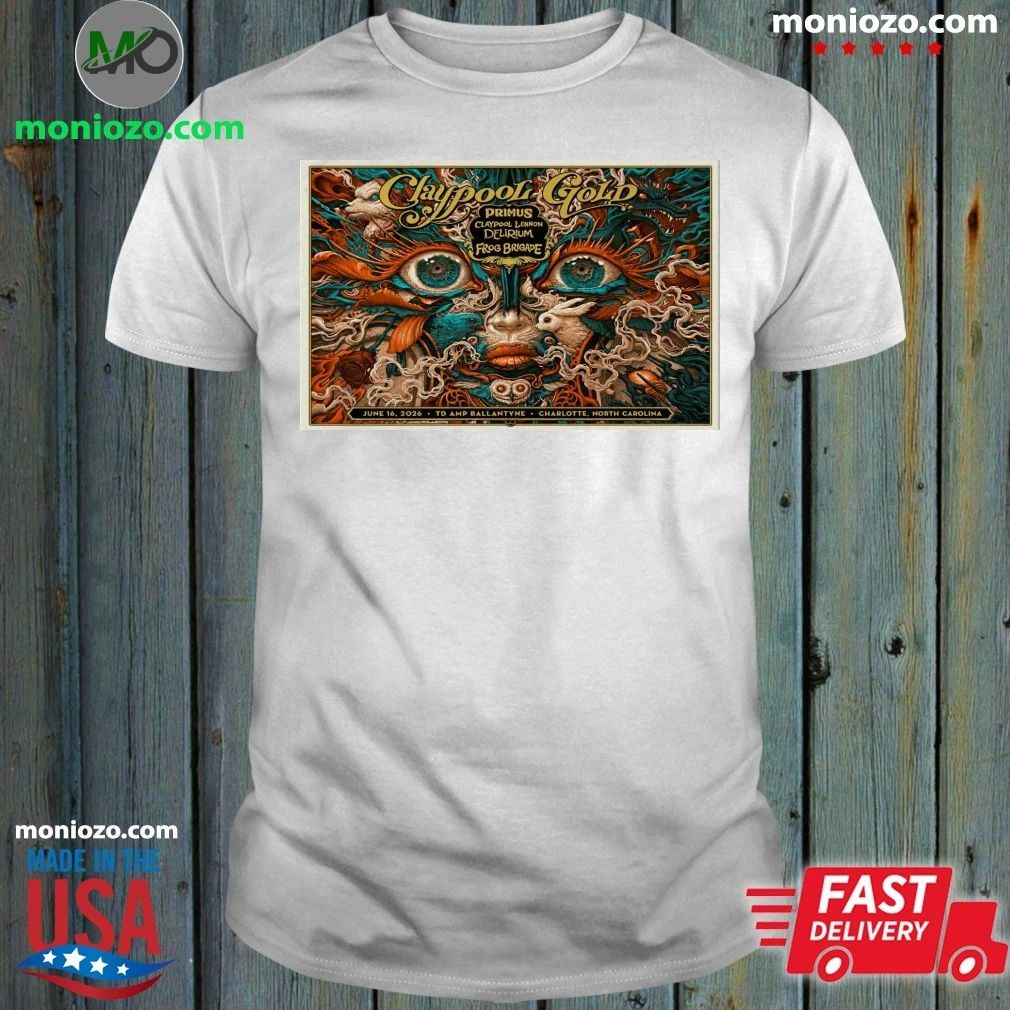 Primus Charlotte NC Tour On June 16 2026 Poster - Adult & Kids T-Shirts, Sweatshirts & Hoodies apparel design preview 1