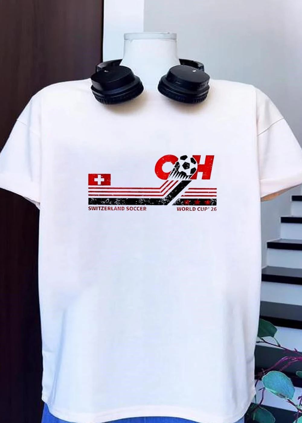 Switzerland Soccer World Cup 2026 Retro - Adult & Kids T-Shirts, Sweatshirts & Hoodies apparel design preview 1
