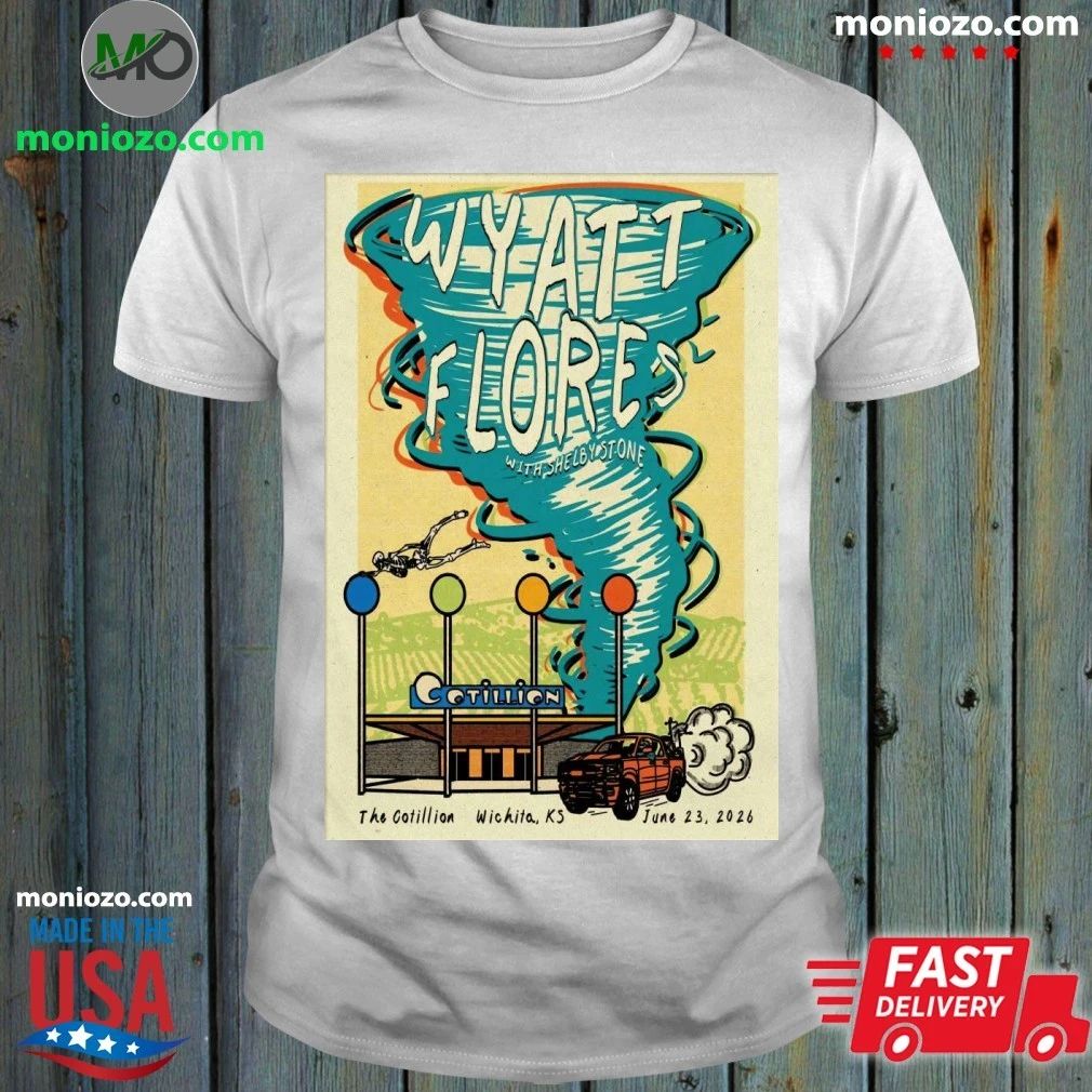 Original Wyatt Flores Tour The Cotillion in Wichita, - Adult & Kids T-Shirts, Sweatshirts & Hoodies apparel design preview 1