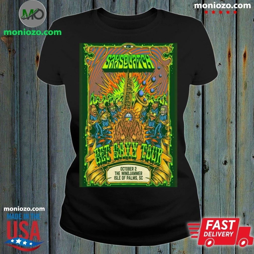Original Saxsquatch The Windjammer Isle of Palms SC - Adult & Kids T-Shirts, Sweatshirts & Hoodies apparel design preview 1