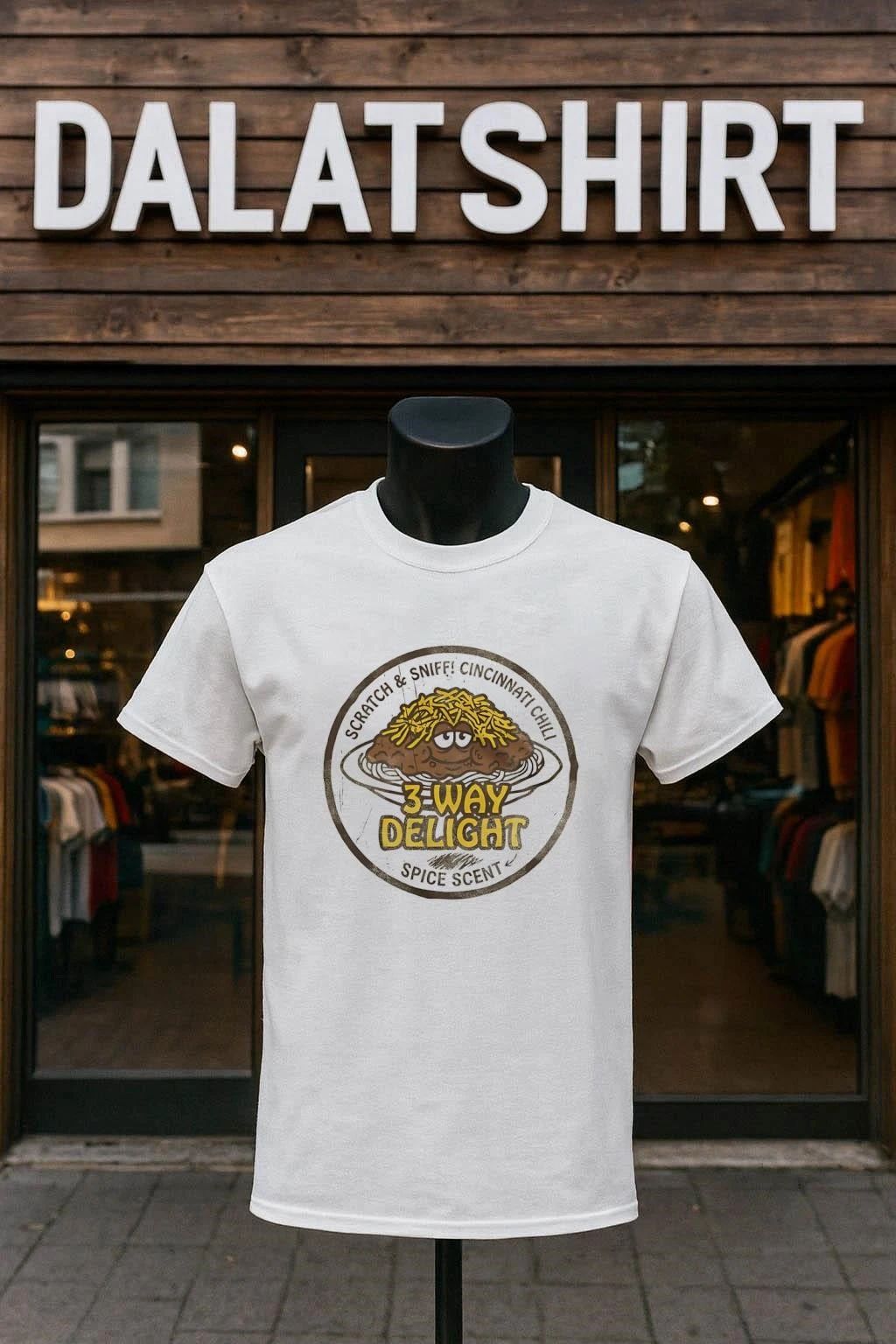 Scratch And Sniff Cincinnati Chili 3-Way Delight - Adult & Kids T-Shirts, Sweatshirts & Hoodies apparel design preview 1