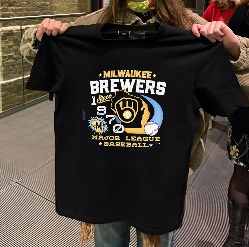 Milwaukee Brewers Since 1970 MLB - Adult & Kids T-Shirts, Sweatshirts & Hoodies apparel design preview 2