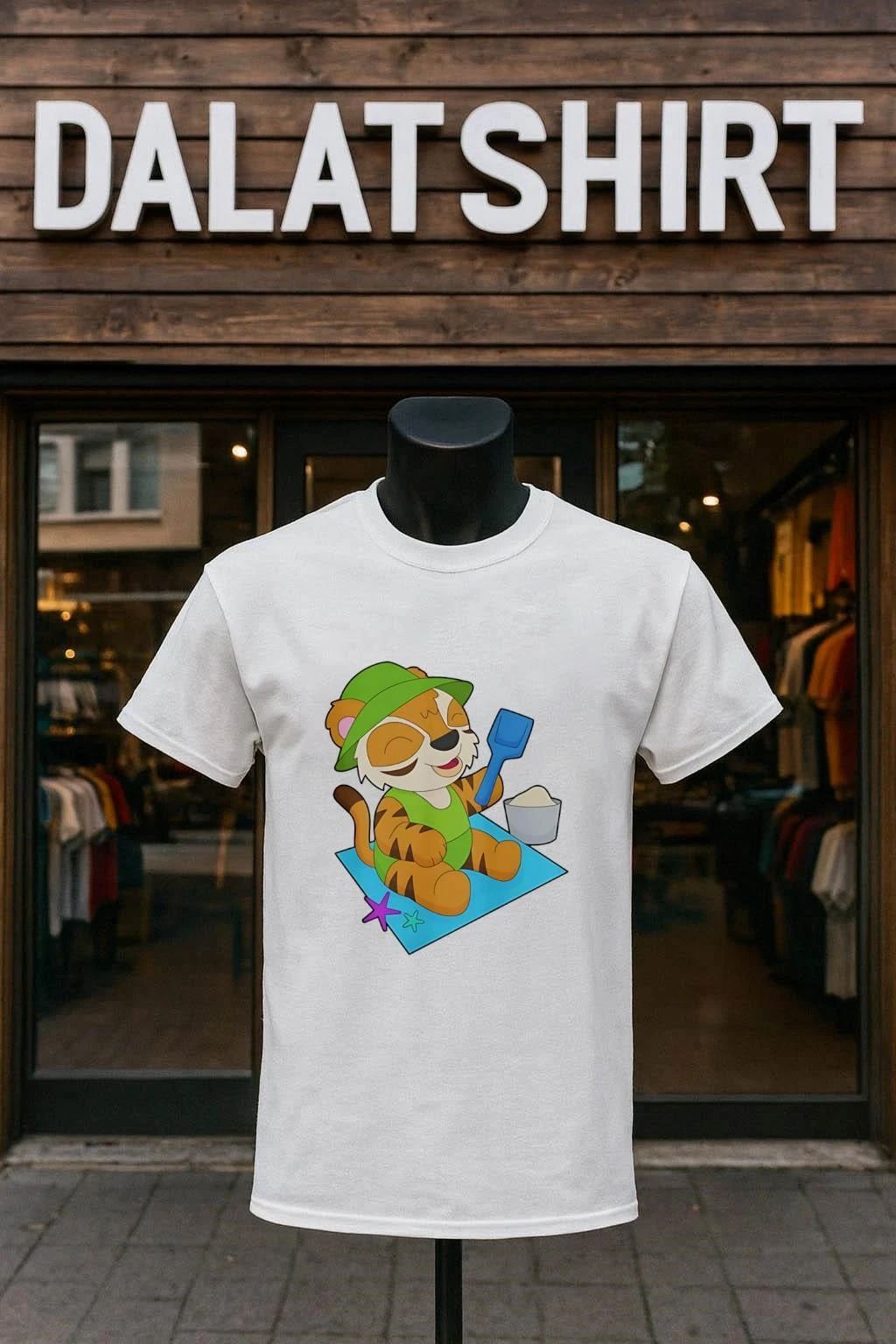 Tiger Beach Sand Summer cute - Adult & Kids T-Shirts, Sweatshirts & Hoodies apparel design preview 1