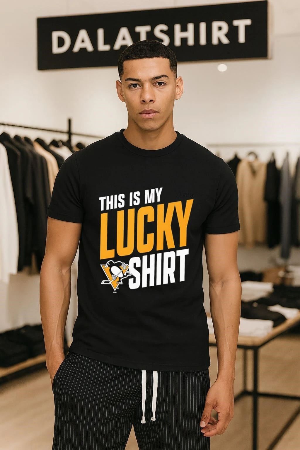 Pittsburgh Penguins This Is My Lucky hockey 2026 - Adult & Kids T-Shirts, Sweatshirts & Hoodies apparel design preview 1