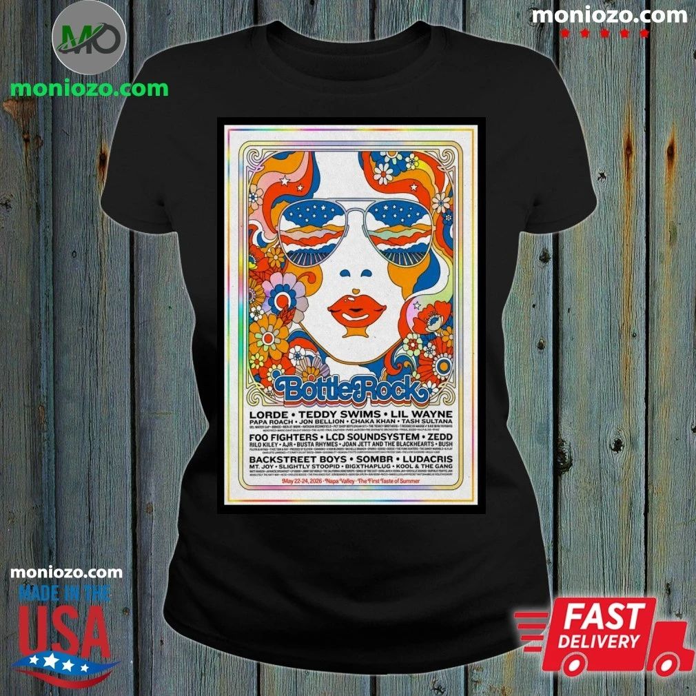 BottleRock May 22-26 2026 Napa Valley Poster - Adult & Kids T-Shirts, Sweatshirts & Hoodies apparel design preview 1