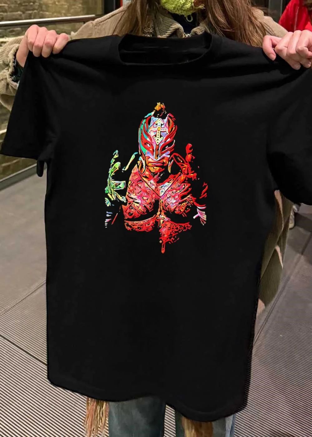 Rey Mysterio Abstract Colorful Mask Illustration - Adult & Kids T-Shirts, Sweatshirts & Hoodies apparel design preview 2