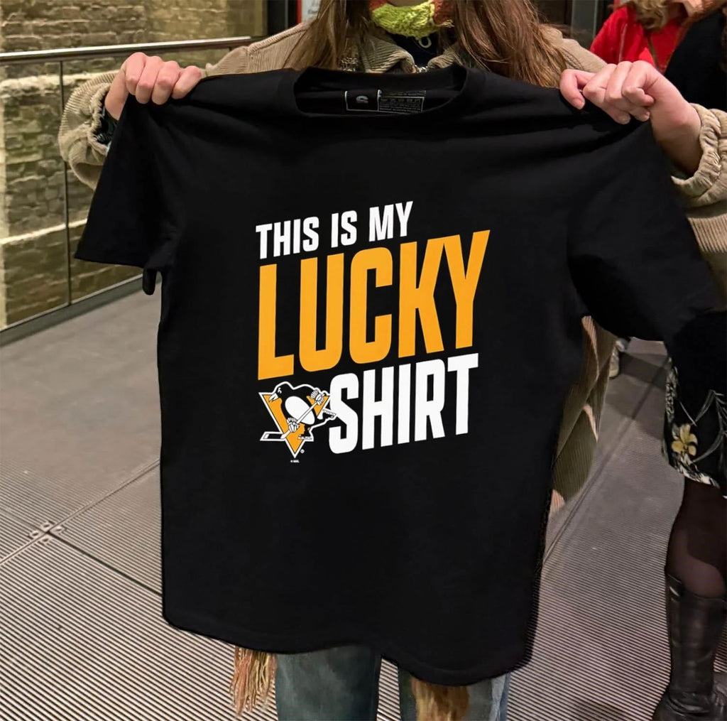 Pittsburgh Penguins This Is My Lucky hockey 2026 - Adult & Kids T-Shirts, Sweatshirts & Hoodies apparel design preview 2