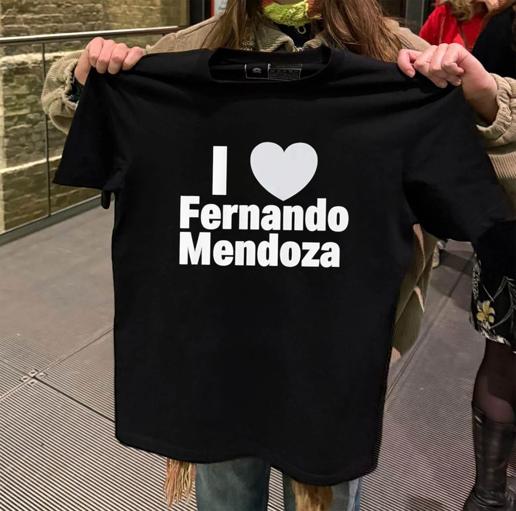 I Love Fernando Mendoza Heart Logo Football Player - Adult & Kids T-Shirts, Sweatshirts & Hoodies apparel design preview 2