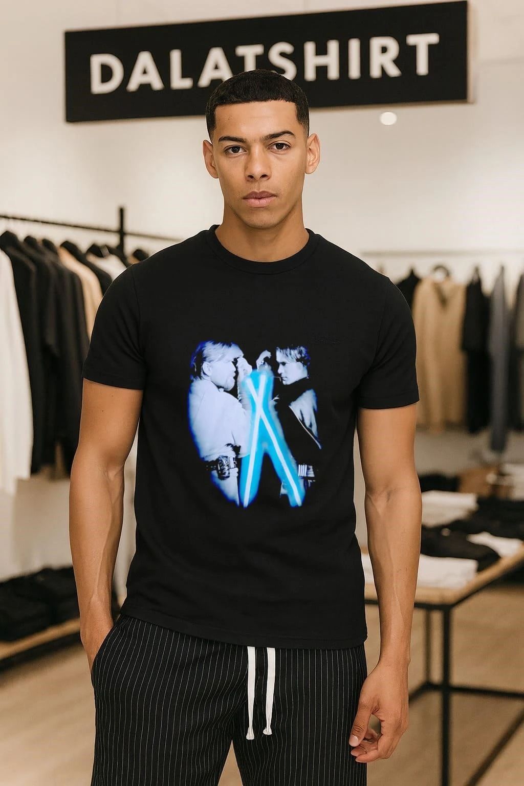 Obi-Wan Kenobi vs Anakin Skywalker Lightsaber Duel - Adult & Kids T-Shirts, Sweatshirts & Hoodies apparel design preview 1