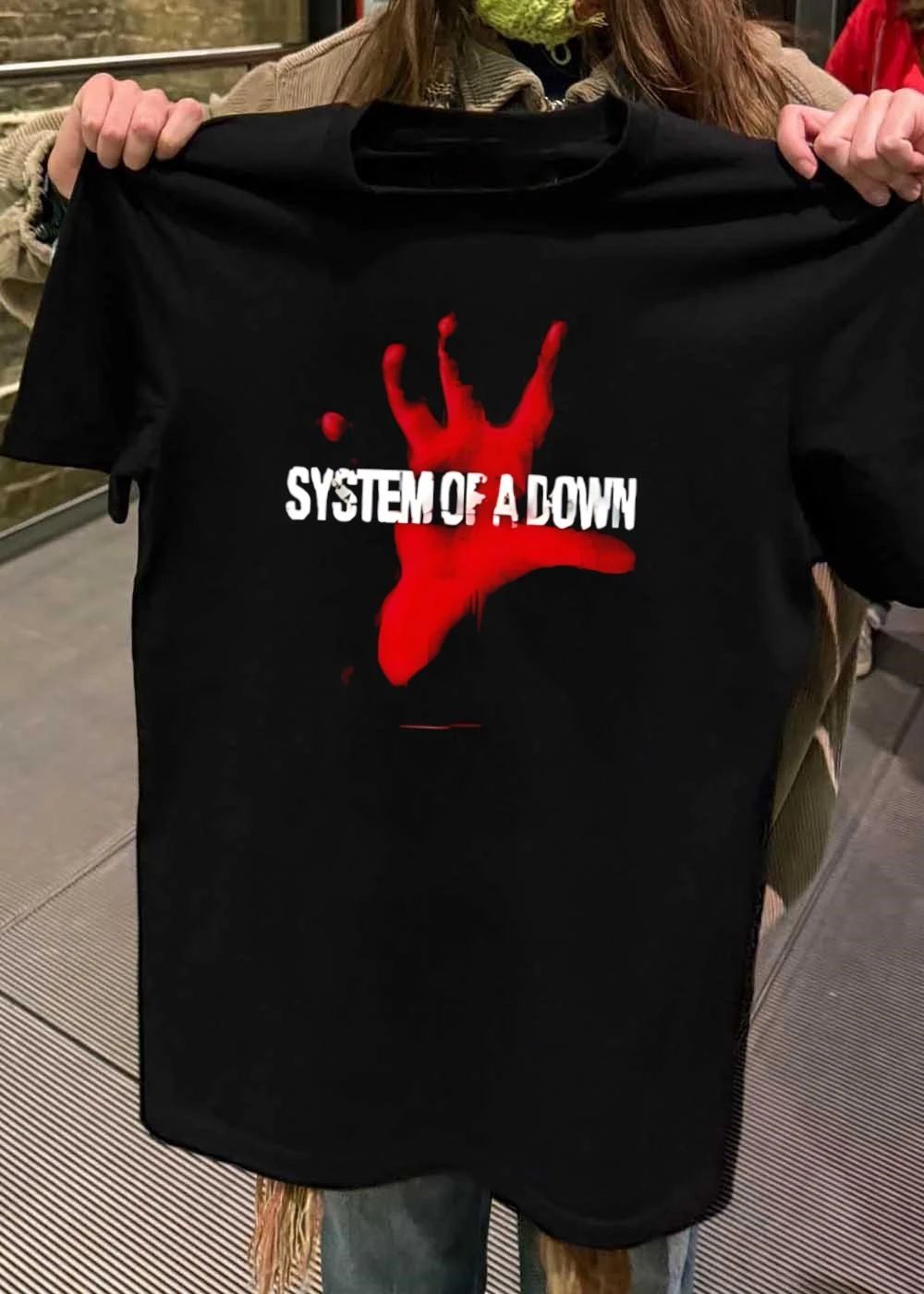 System Of A Down Red Hand Logo Rock Band - Adult & Kids T-Shirts, Sweatshirts & Hoodies apparel design preview 2
