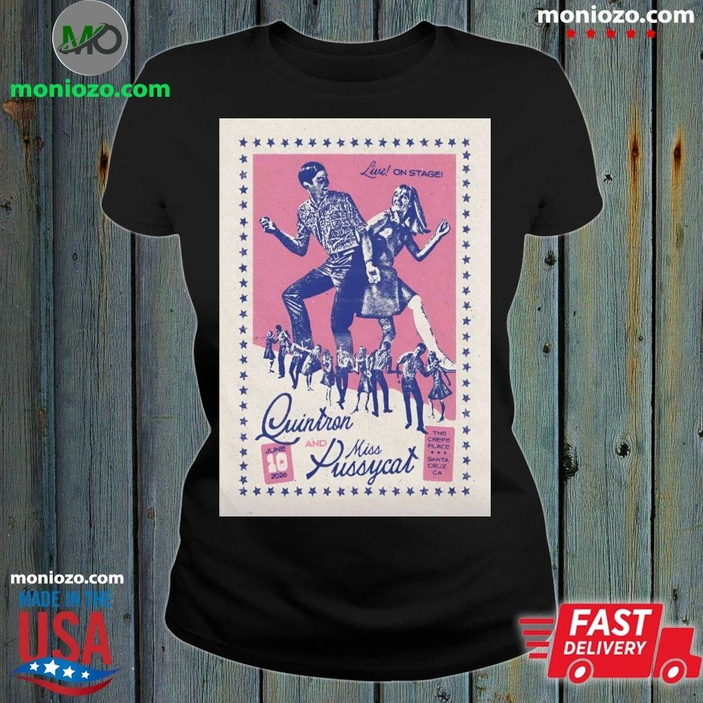 Quintron And Miss Pussycat Santa Cruz CA Tour On June - Adult & Kids T-Shirts, Sweatshirts & Hoodies apparel design preview 1