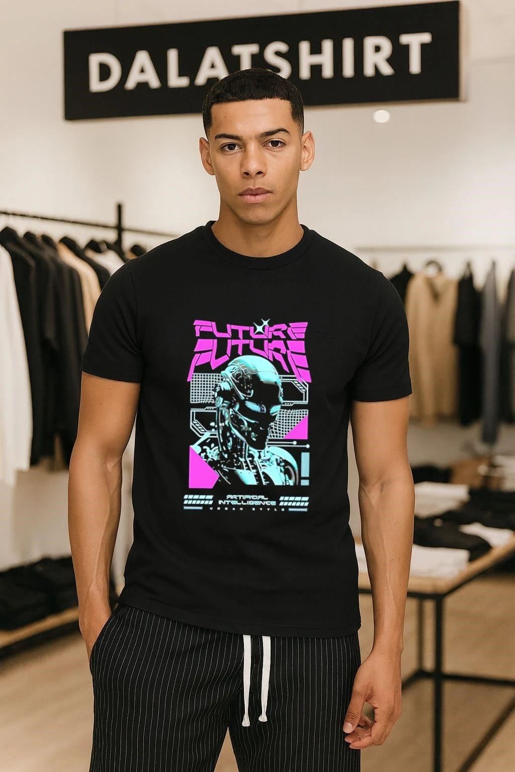 FUTURE Cybernetic Robot Head Urban Style and - Adult & Kids T-Shirts, Sweatshirts & Hoodies apparel design preview 1