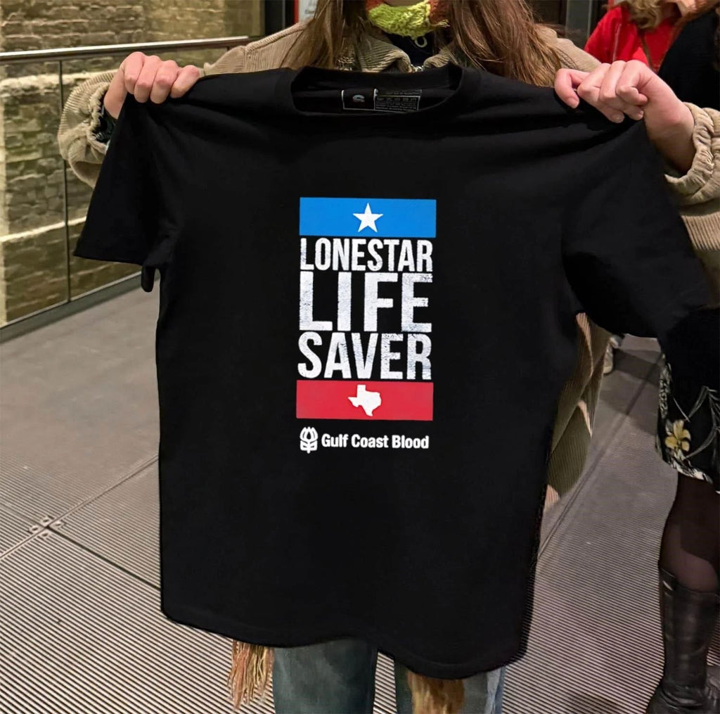 Lonestar Life Saver Gulf Coast Regional Blood Center - Adult & Kids T-Shirts, Sweatshirts & Hoodies apparel design preview 2