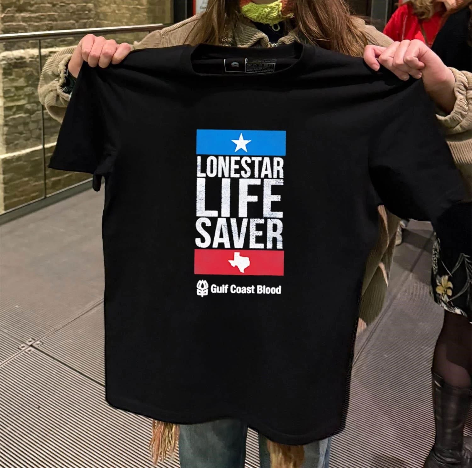 Lonestar Life Saver Gulf Coast Regional Blood Center - Adult & Kids T-Shirts, Sweatshirts & Hoodies apparel design preview 2