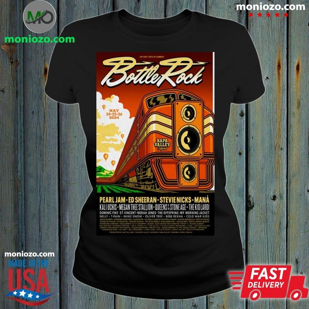 Original BottleRock Napa Music Hall in CA May 22-26 - Adult & Kids T-Shirts, Sweatshirts & Hoodies apparel design preview 1