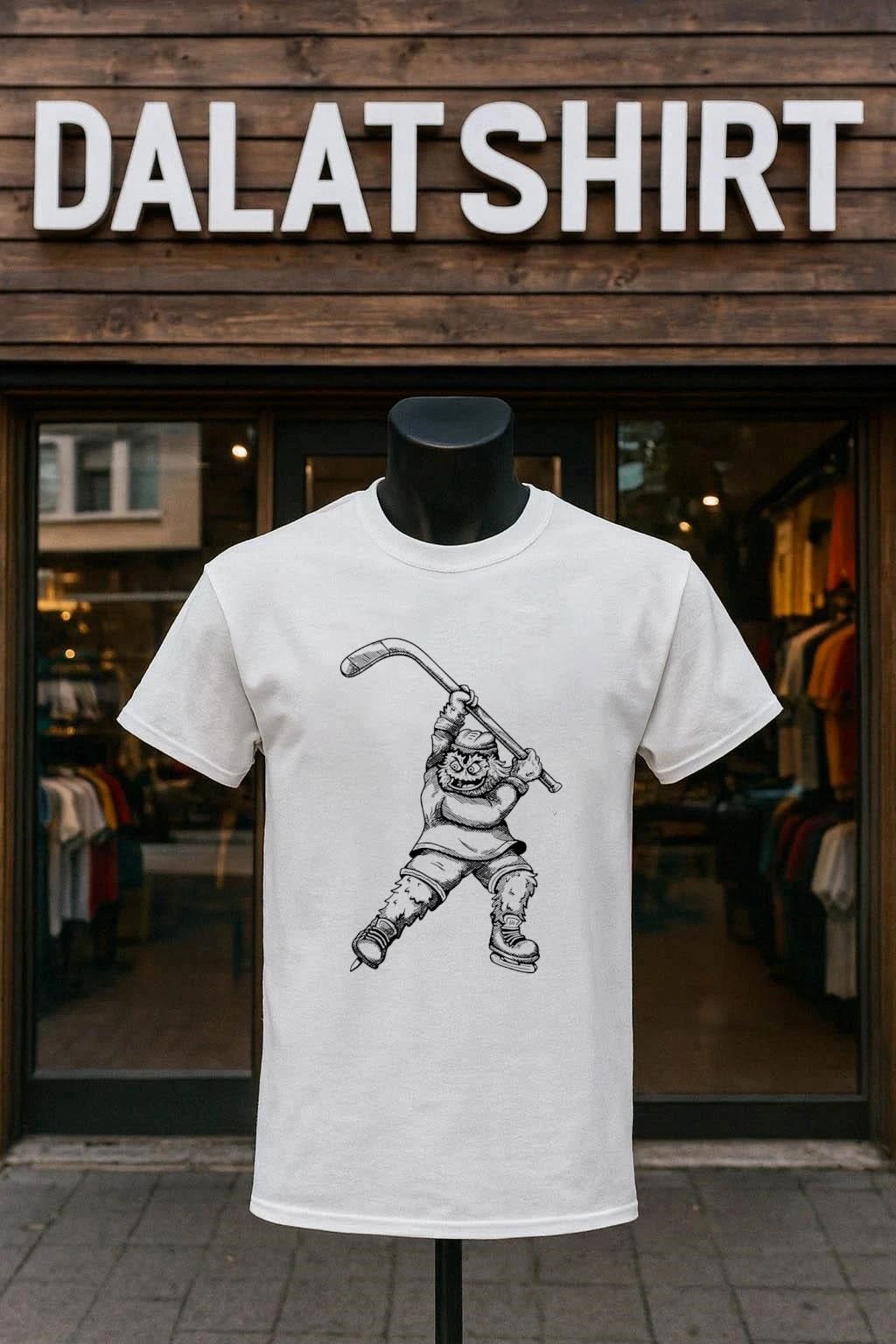 Gritty Philadelphia Hockey Player Monster Sketch - Adult & Kids T-Shirts, Sweatshirts & Hoodies apparel design preview 1