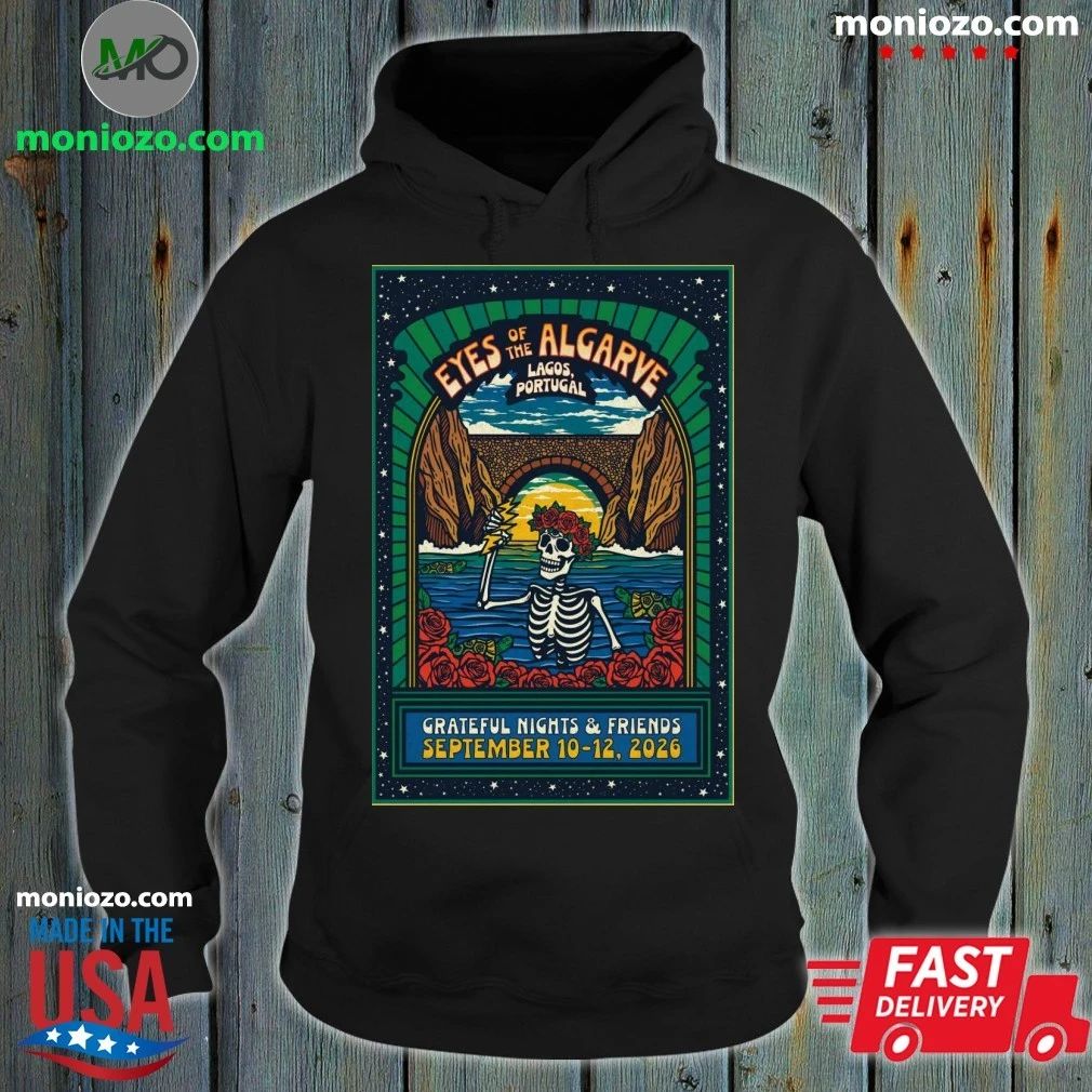 Original Grateful Dead In Lagos Portugal On Sept - Adult & Kids T-Shirts, Sweatshirts & Hoodies apparel design preview 2