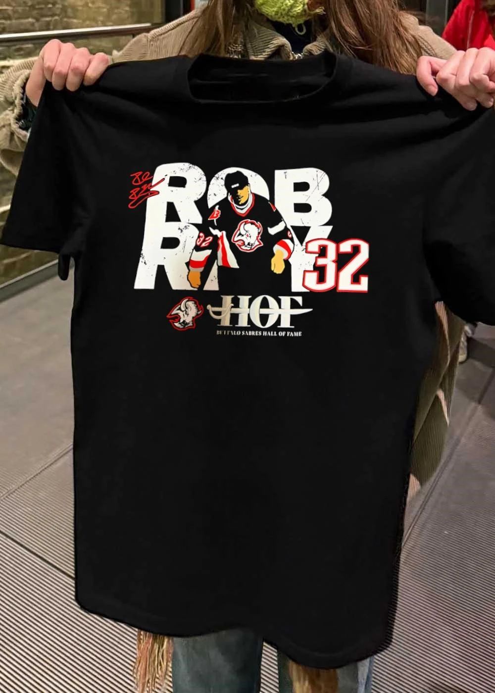 Rob Ray 32 HOF Buffalo Sabres Hall Of Fame Hockey - Adult & Kids T-Shirts, Sweatshirts & Hoodies apparel design preview 2