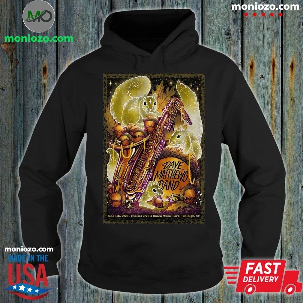 Original Dave Matthews Band Raleigh NC 6 5 2026 - Adult & Kids T-Shirts, Sweatshirts & Hoodies apparel design preview 2
