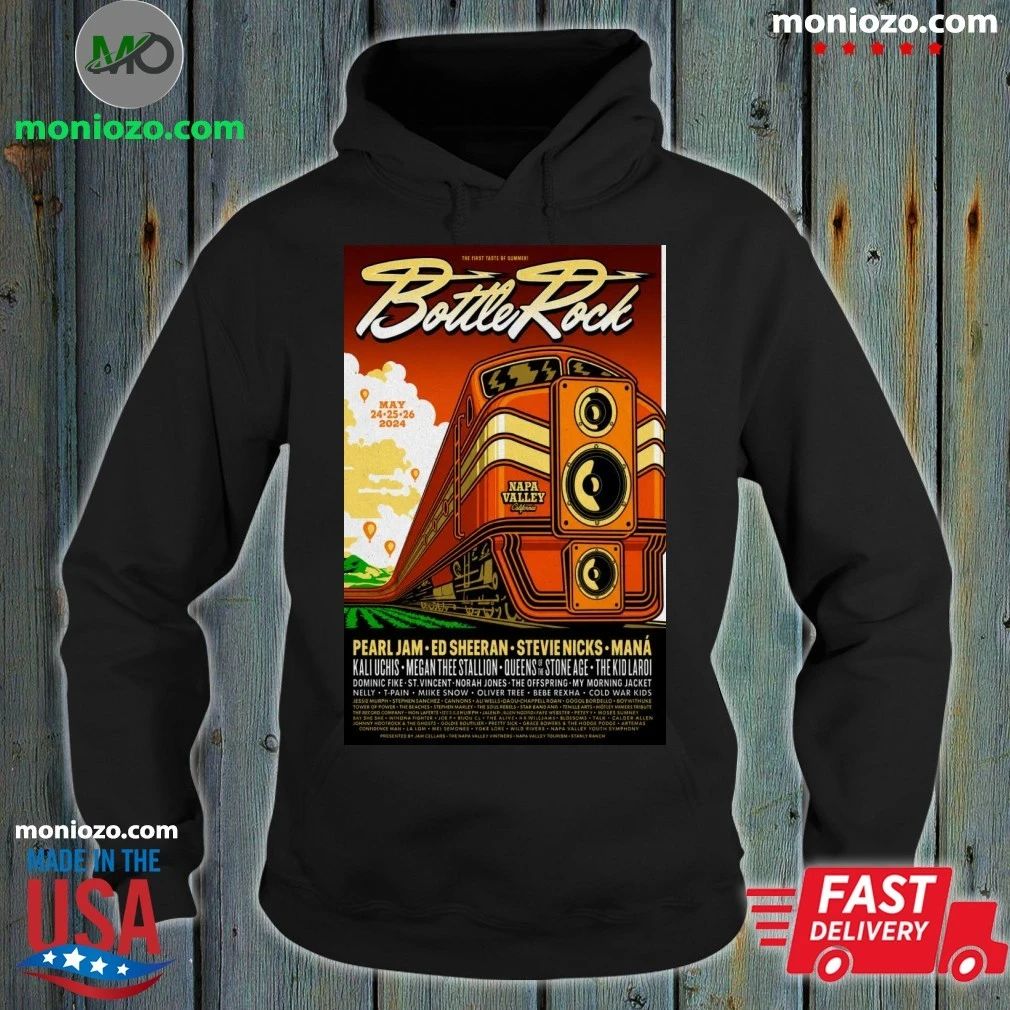 Original BottleRock Napa Music Hall in CA May 22-26 - Adult & Kids T-Shirts, Sweatshirts & Hoodies apparel design preview 2