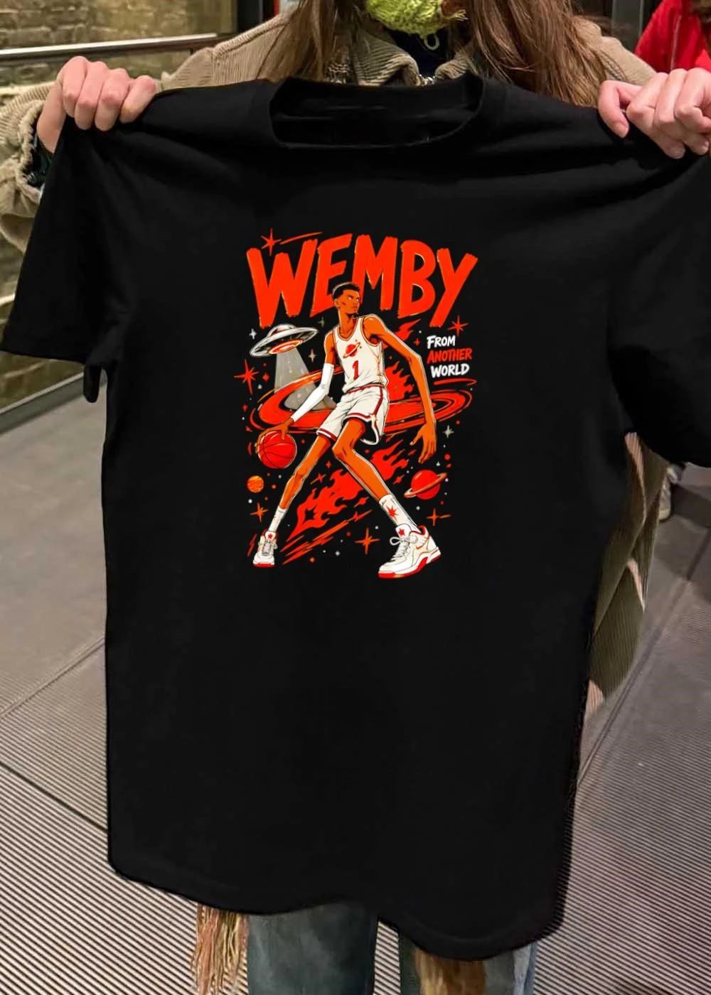 Wemby From Another World Victor Wembanyama Alien - Adult & Kids T-Shirts, Sweatshirts & Hoodies apparel design preview 2