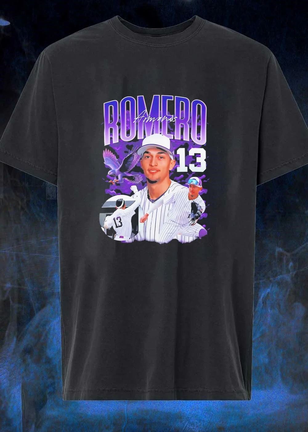 Romero Armanos 13 Baseball Player Eagle - Adult & Kids T-Shirts, Sweatshirts & Hoodies apparel design preview 1