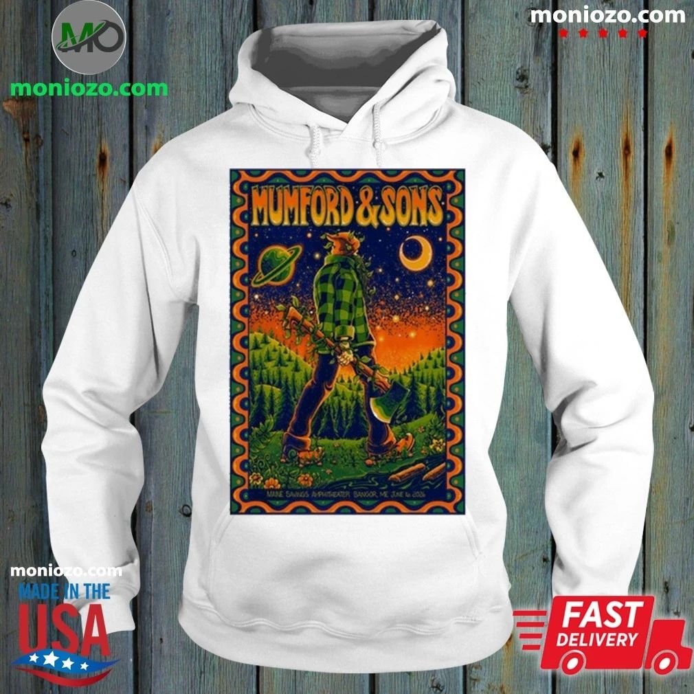 Original Mumford And Sons June 16 2026 Bangor ME - Adult & Kids T-Shirts, Sweatshirts & Hoodies apparel design preview 2
