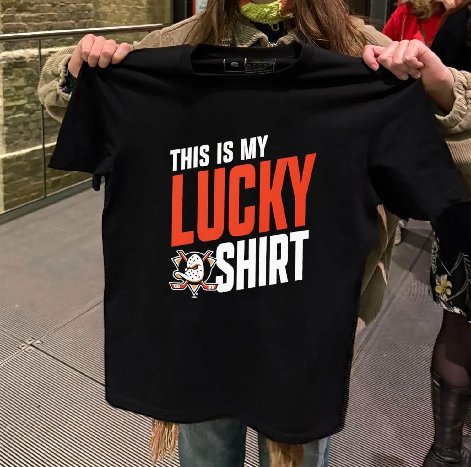 Anaheim Ducks This Is My Lucky hockey 2026 - Adult & Kids T-Shirts, Sweatshirts & Hoodies apparel design preview 2