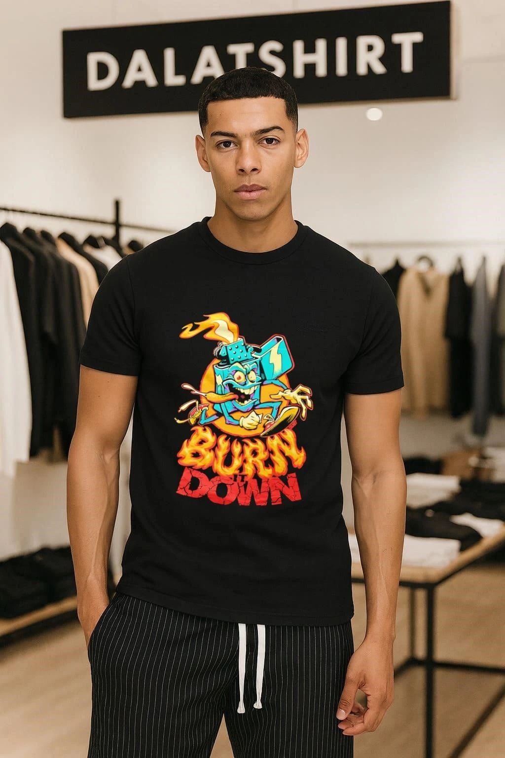 Burn It Down Lighter Character Running - Adult & Kids T-Shirts, Sweatshirts & Hoodies apparel design preview 1