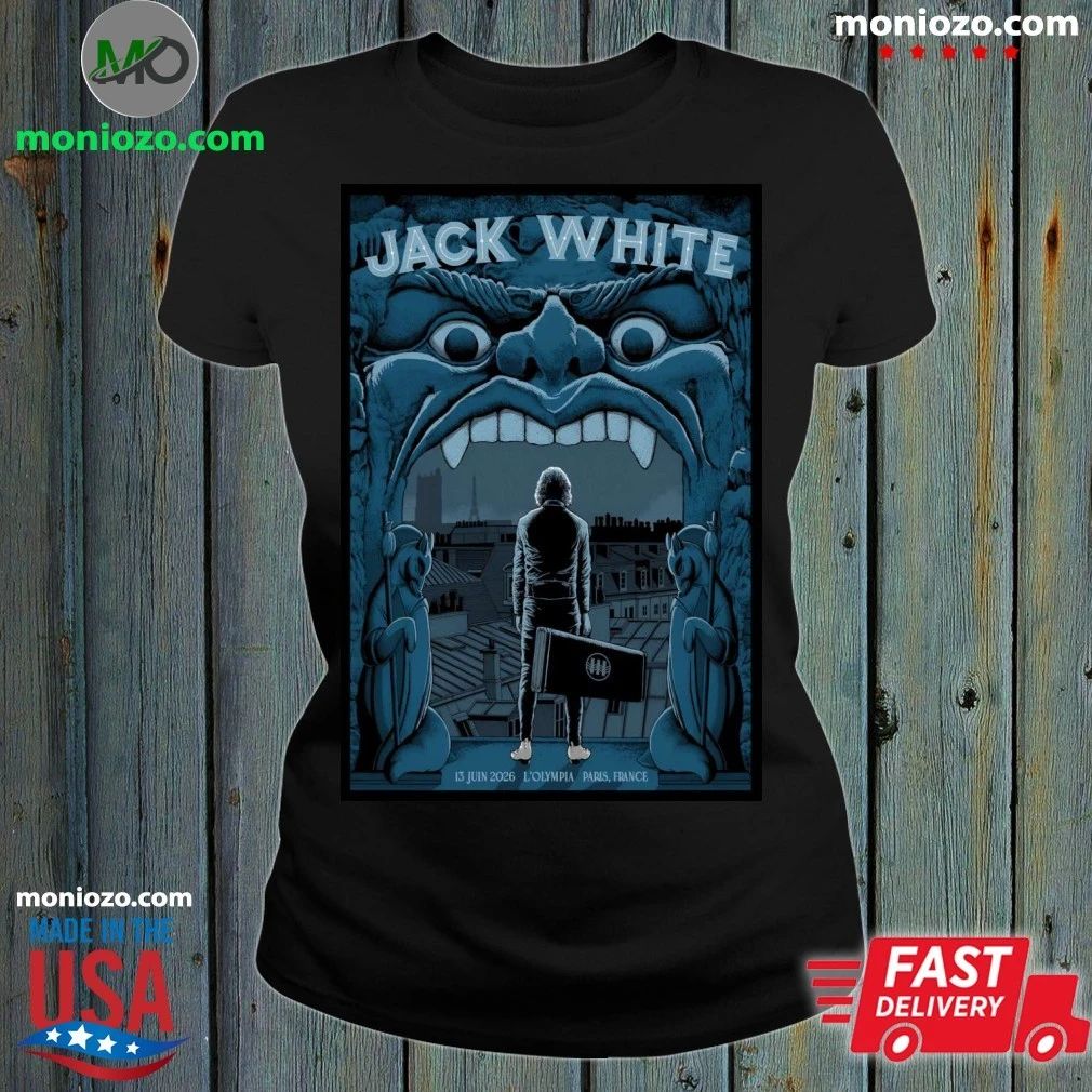 Original Jack White L'Olympia in Paris France June 13 - Adult & Kids T-Shirts, Sweatshirts & Hoodies apparel design preview 1