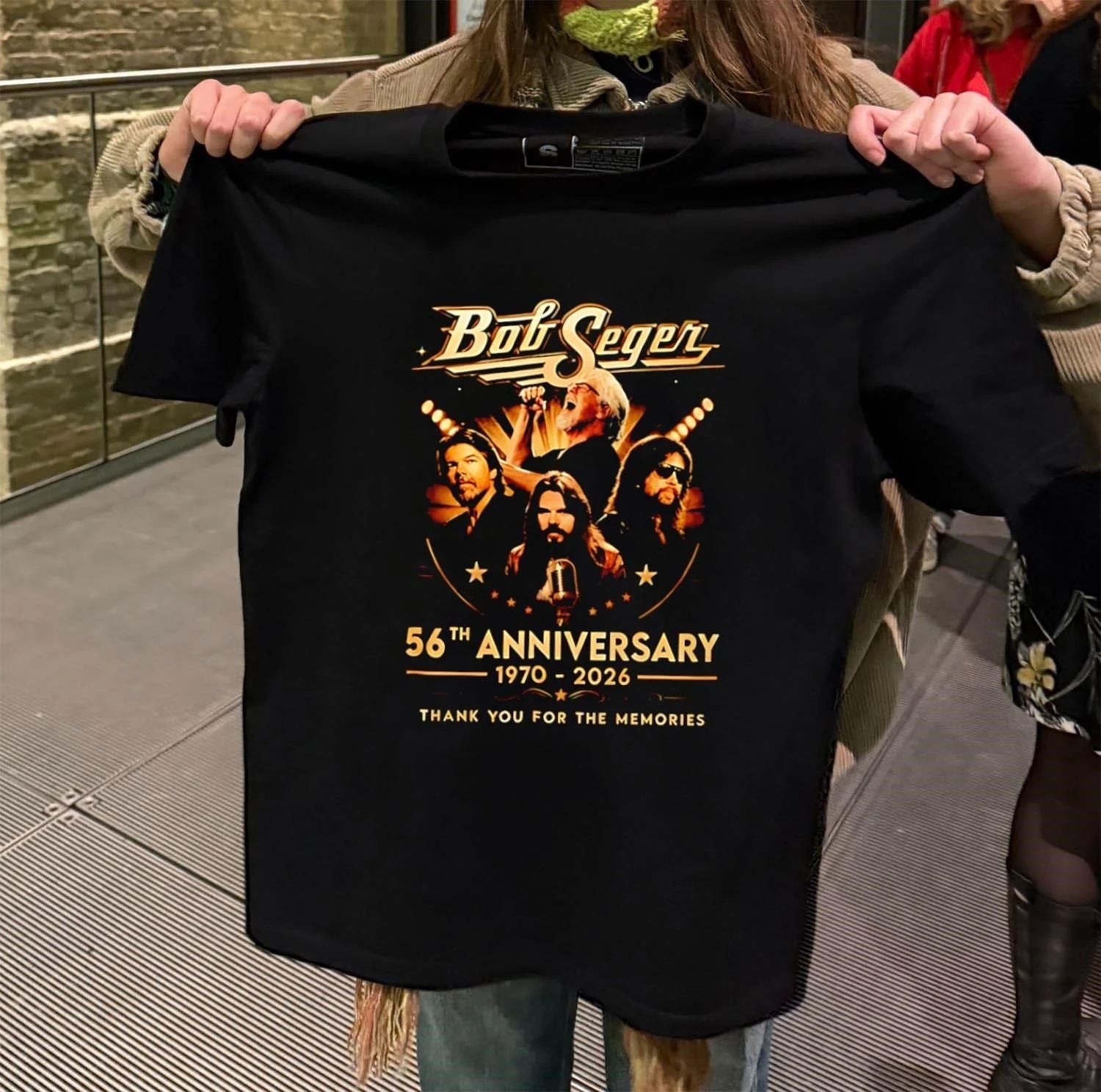 Bob Seger 56th Anniversary 1970 2026 Career Tribute - Adult & Kids T-Shirts, Sweatshirts & Hoodies apparel design preview 2