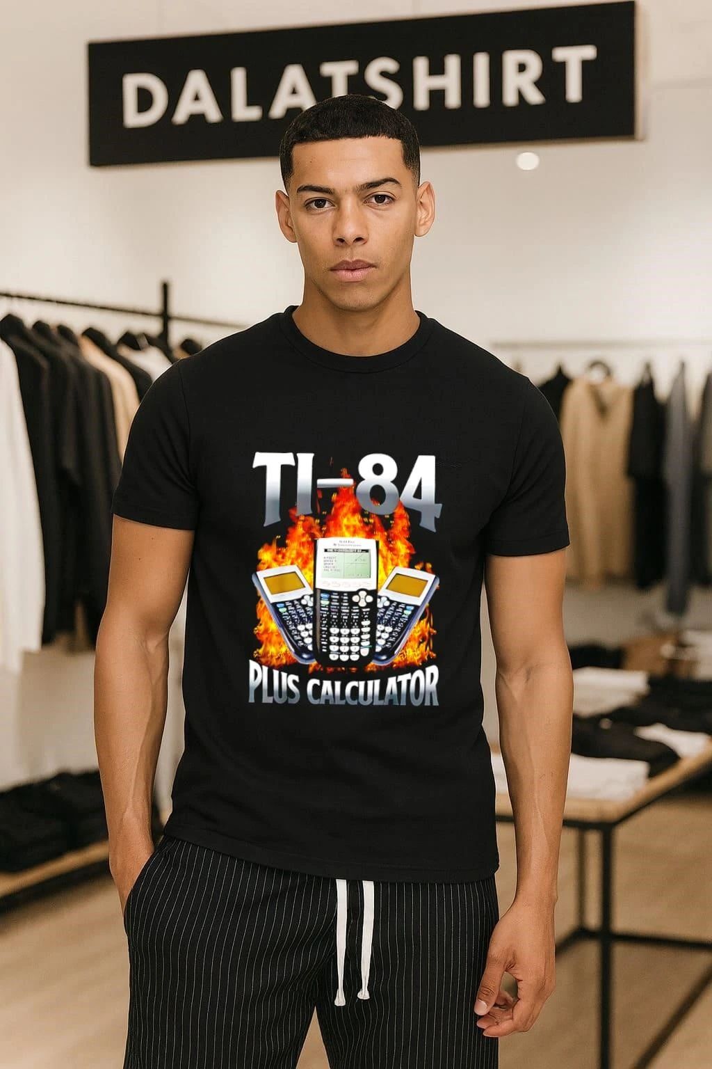 Texas Instruments TI-84 Plus Graphing Calculator Fire - Adult & Kids T-Shirts, Sweatshirts & Hoodies apparel design preview 1