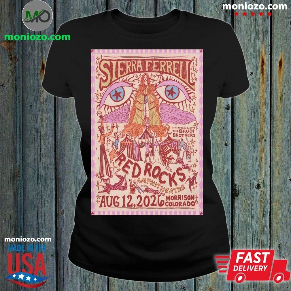 Sierra Ferrell Aug 12 2026 Red Rocks Amphitheatre in - Adult & Kids T-Shirts, Sweatshirts & Hoodies apparel design preview 1