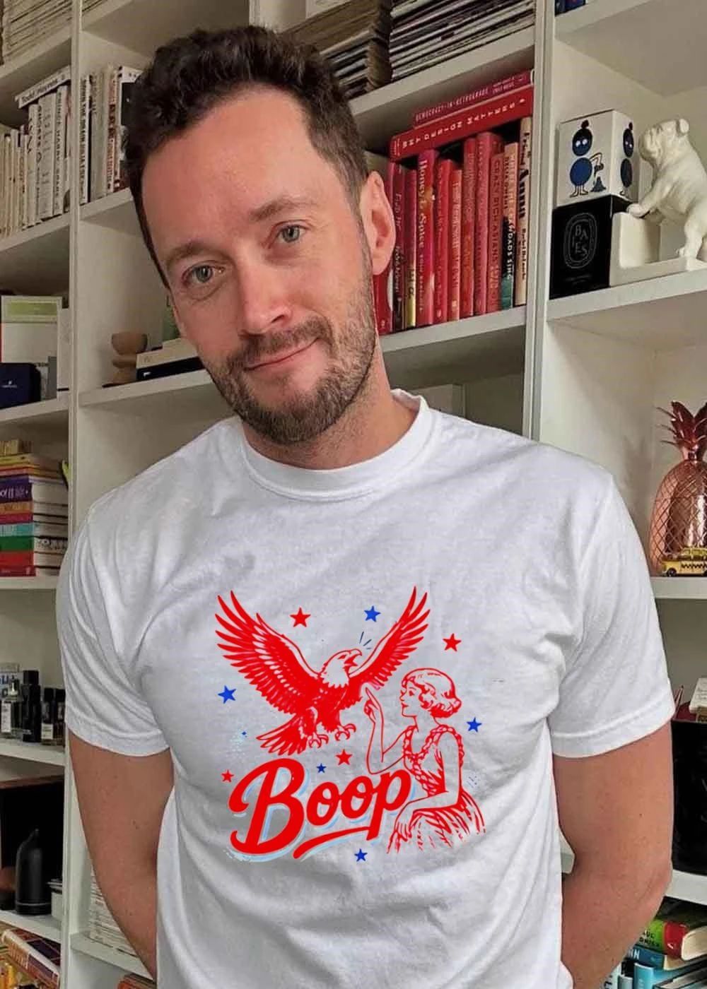 Boop Woman Eagle Retro Stars - Adult & Kids T-Shirts, Sweatshirts & Hoodies apparel design preview 2
