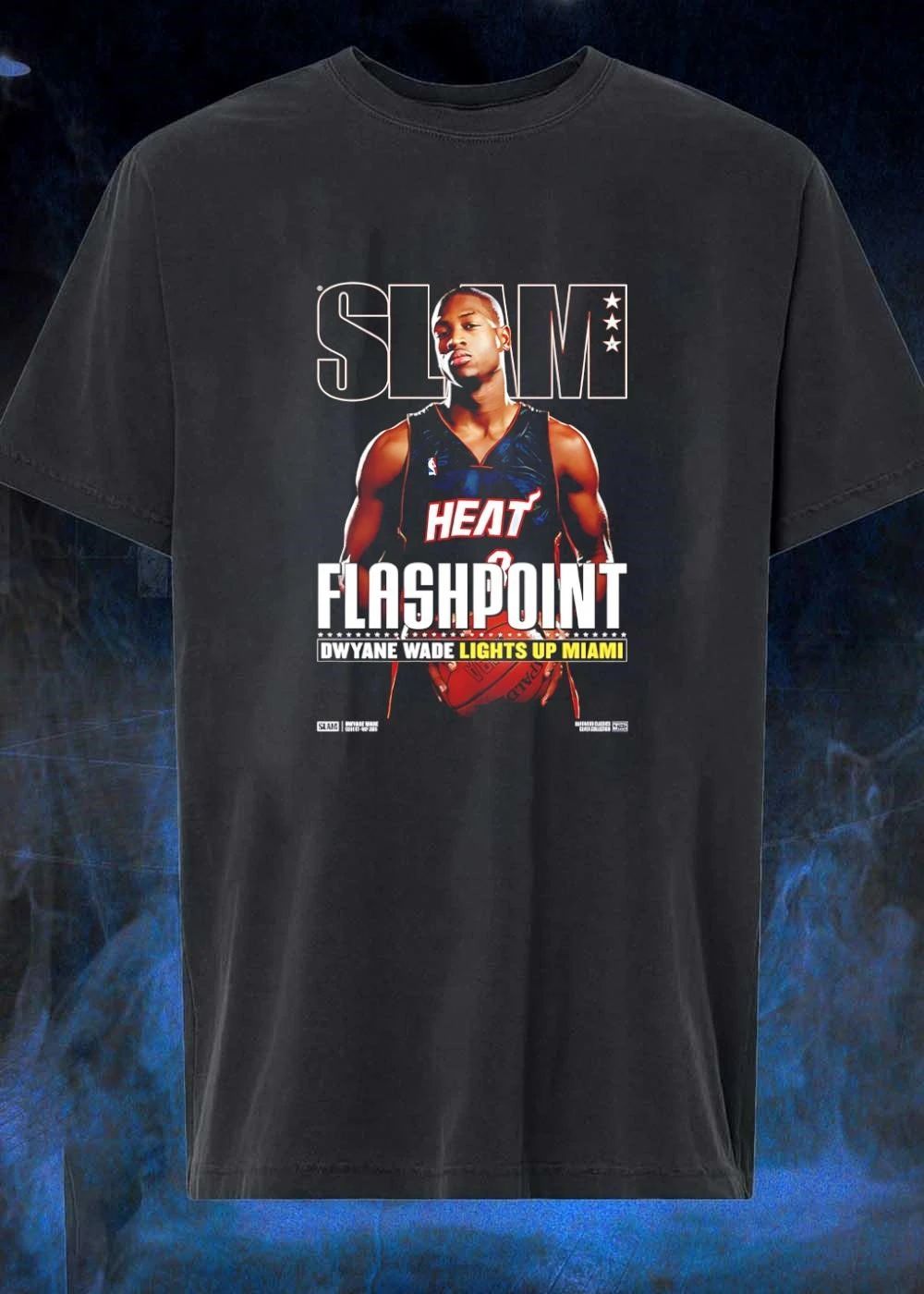 Slam Magazine Cover Dwyane Wade Flashpoint Lights Up - Adult & Kids T-Shirts, Sweatshirts & Hoodies apparel design preview 1