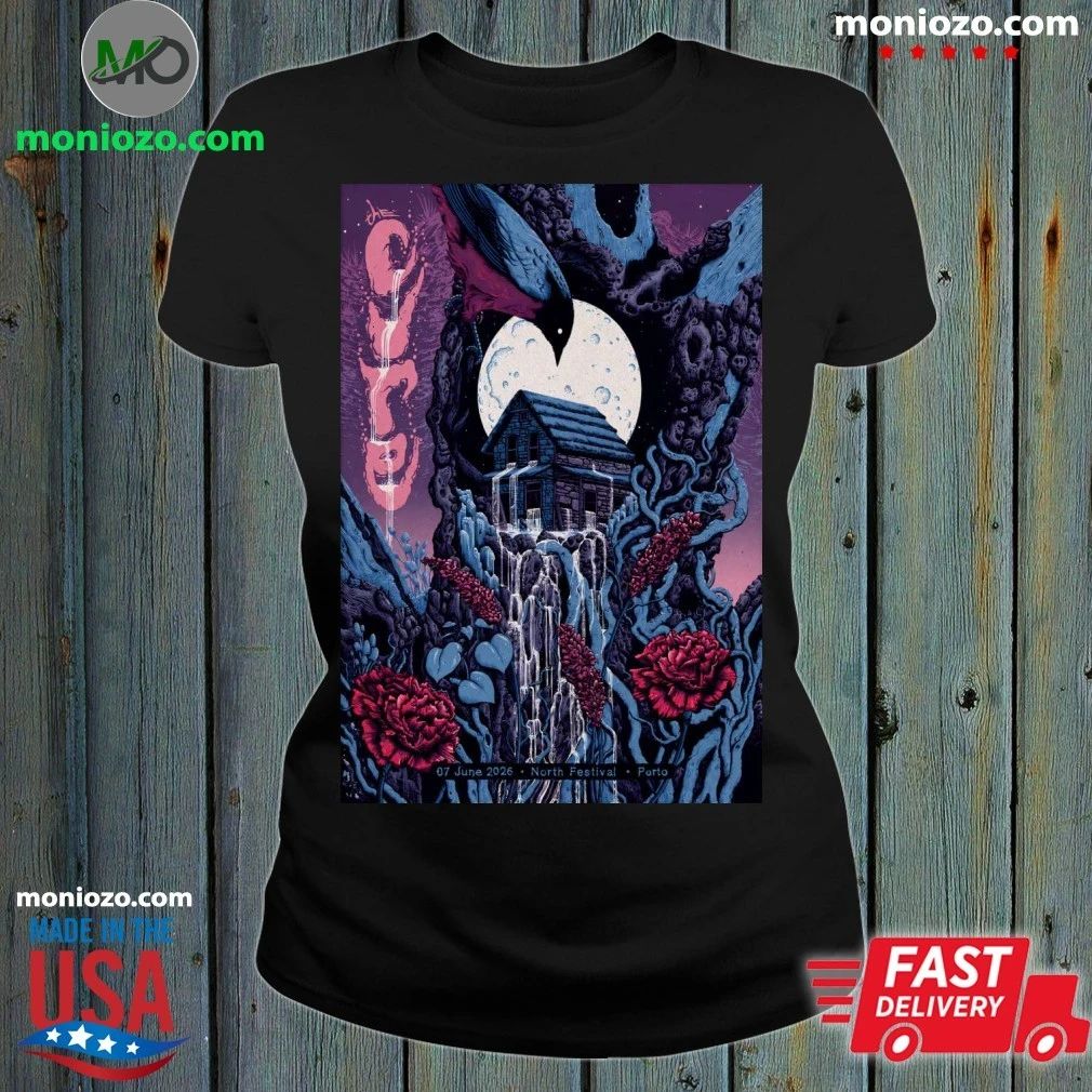 The Cure Porto Portugal 6 7 2026 Poster - Adult & Kids T-Shirts, Sweatshirts & Hoodies apparel design preview 1