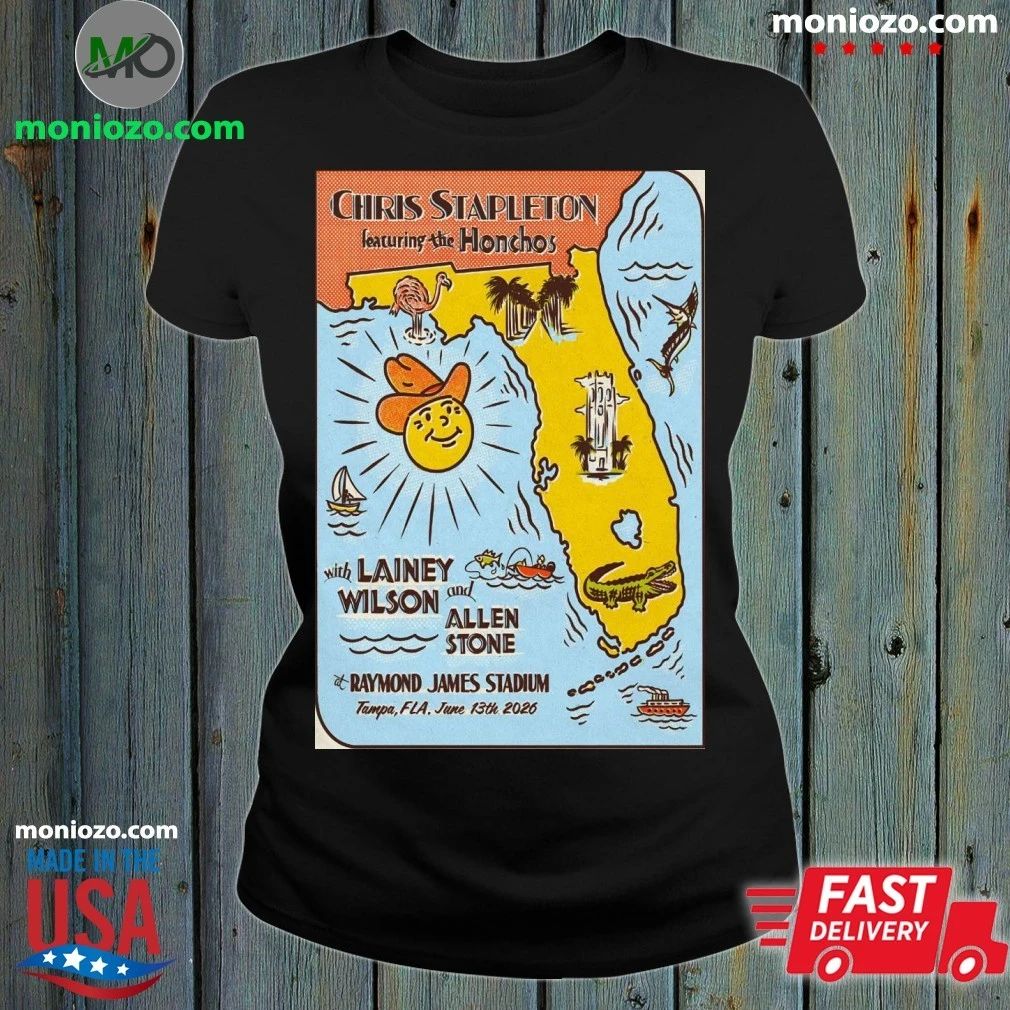 Original Chris Stapleton Tampa FL 6 13 2026 Poster - Adult & Kids T-Shirts, Sweatshirts & Hoodies apparel design preview 1