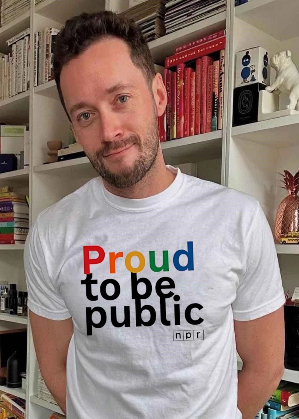 NPR Proud to Be Public Rainbow LGBTQ+ Pride 2026 - Adult & Kids T-Shirts, Sweatshirts & Hoodies apparel design preview 2