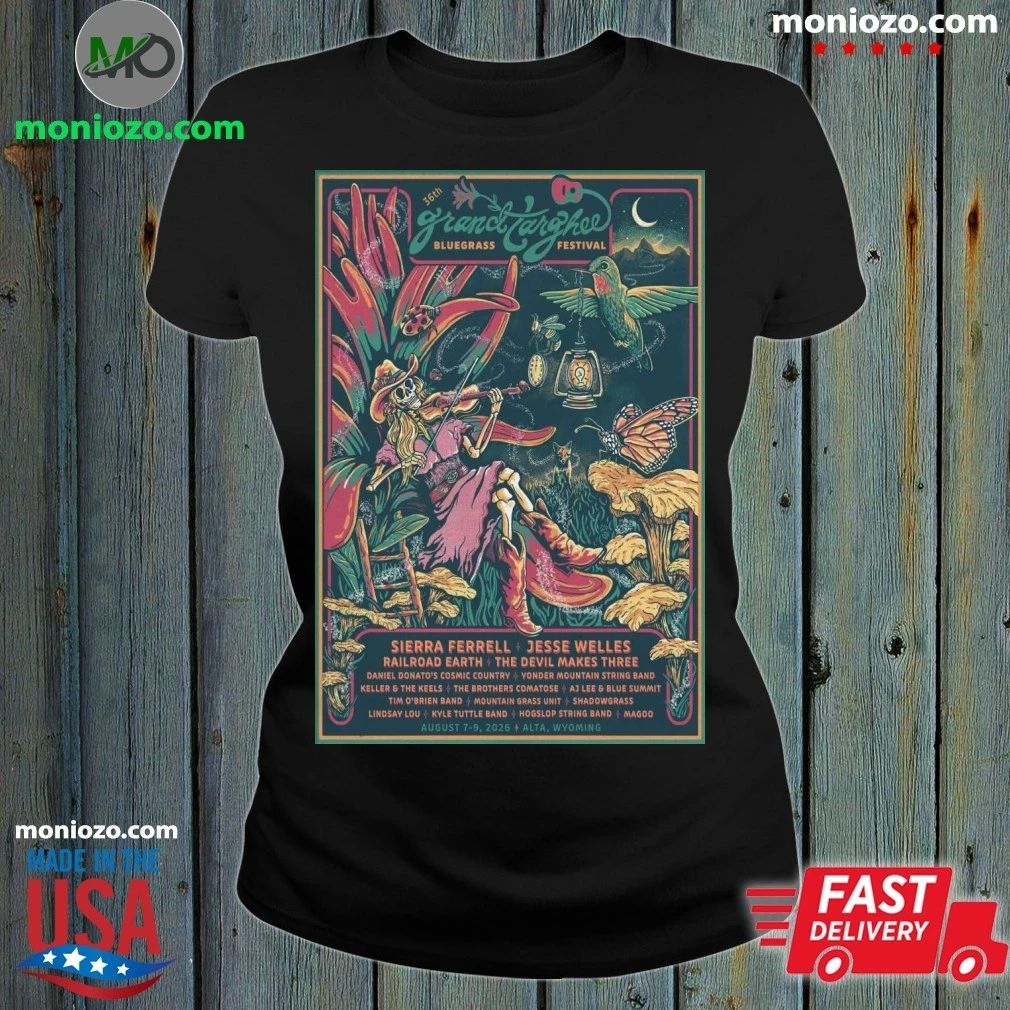 Grand Targhee Bluegrass Festival In Alta, WY On - Adult & Kids T-Shirts, Sweatshirts & Hoodies apparel design preview 1