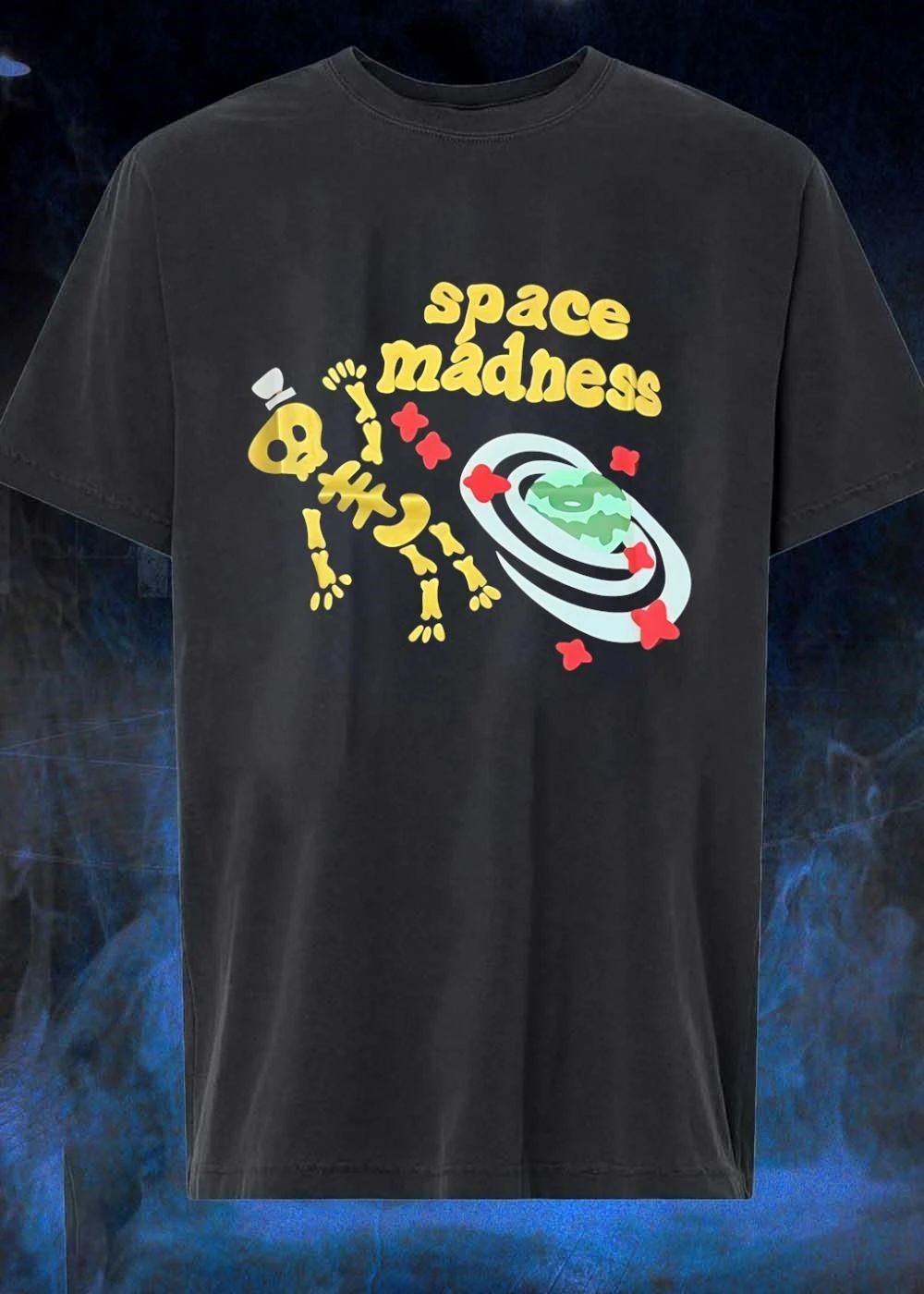 Space Madness Golden Skeleton Top Hat Planet - Adult & Kids T-Shirts, Sweatshirts & Hoodies apparel design preview 1