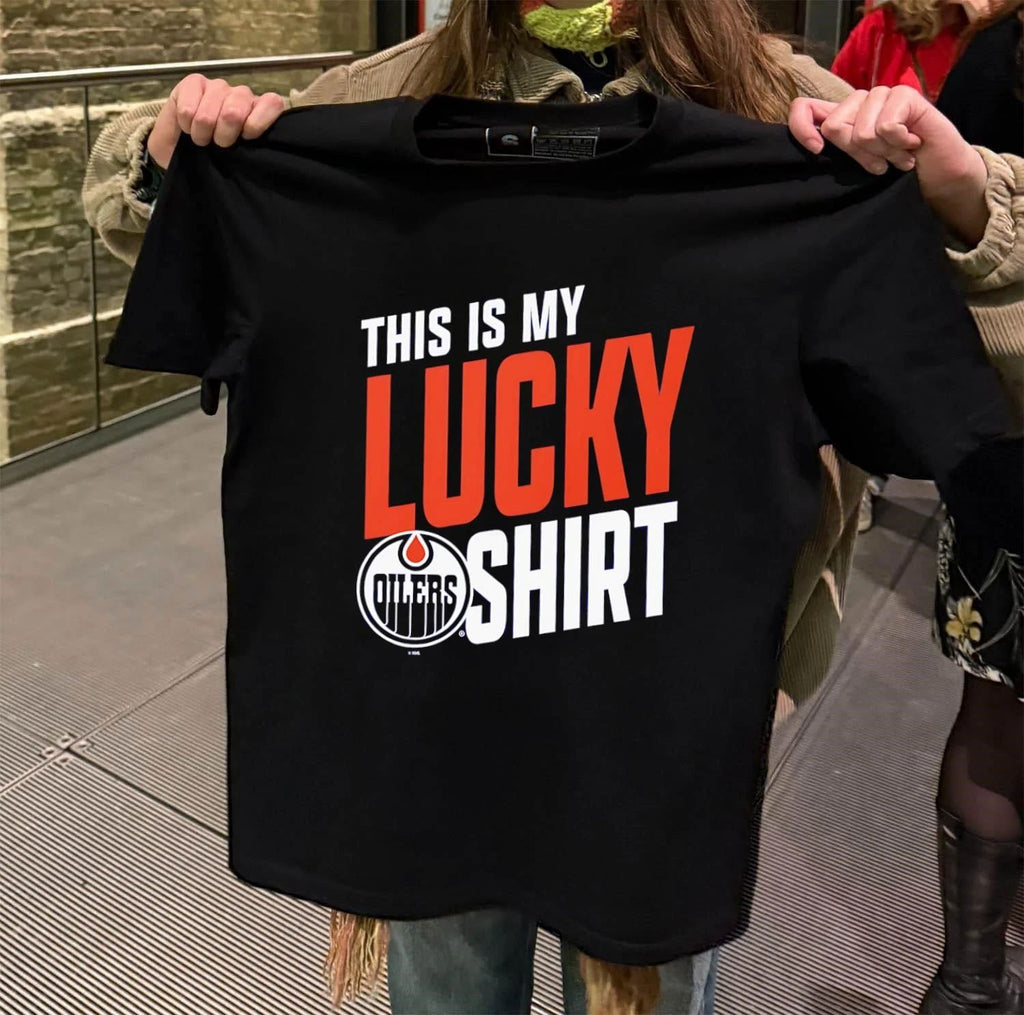 Edmonton Oilers This Is My Lucky hockey 2026 - Adult & Kids T-Shirts, Sweatshirts & Hoodies apparel design preview 2